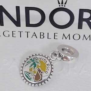 Pandora Puerto Rico Crested Toad Exclusive Dangle Charm with box